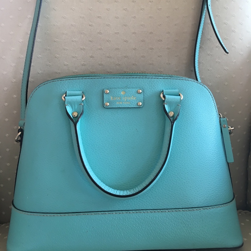 Wear with everything turquoise Kate Spade bag.